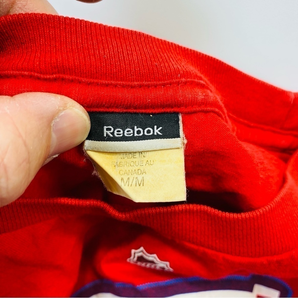 Canadien NHL hockey t shirt red reebok Cammalleri #13 medium reebok nhlpa logo - Picture 2 of 8